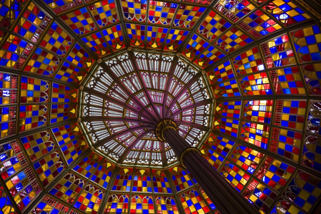 Stained glass ceiling Louisiana Old State Capitol